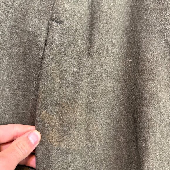 Vintage WWII 40s Wool Military Army Green Cargo Pants w/ Leather Ankle Straps - Picture 7 of 9